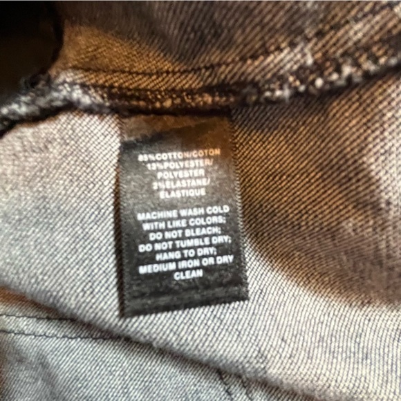 Lafayette 148 New York Thompson Black Jeans Tapered Leg Stretch Faded Gray Slim - Picture 6 of 8